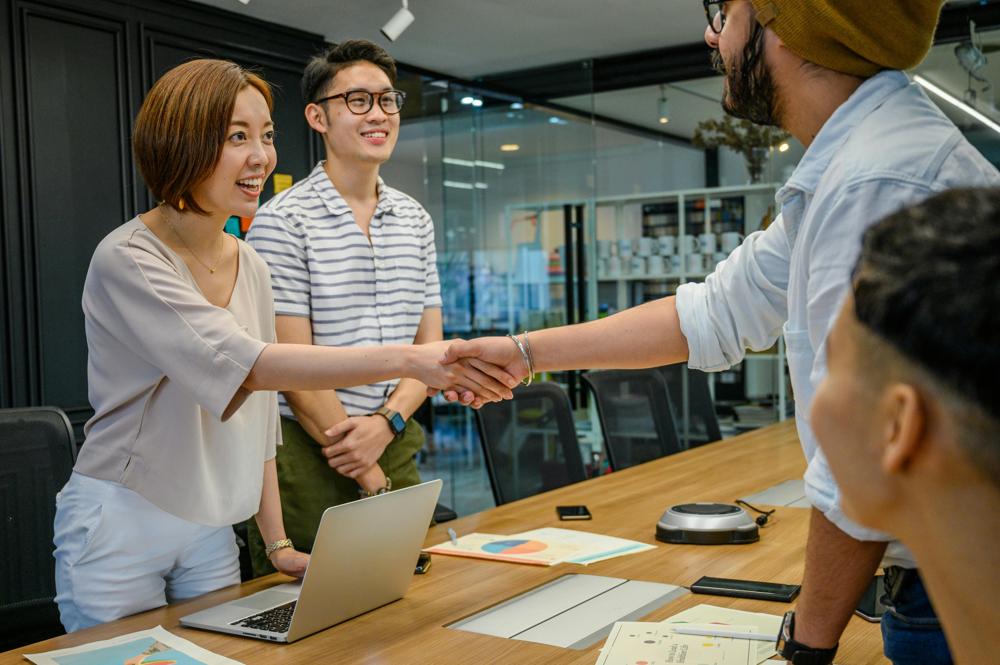 Business handshake
